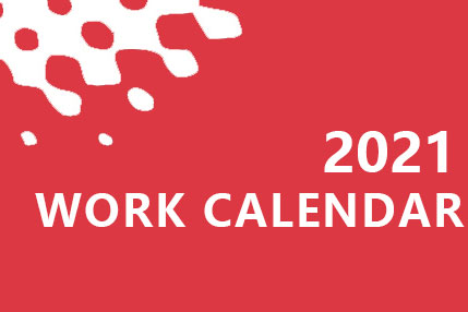 THOUSLITE work calendar for 2021